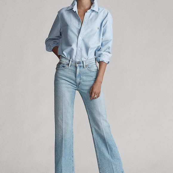 NWT Polo Ralph Lauren Laight Cropped Flare Jeans SIZE 26 - Picture 1 of 11